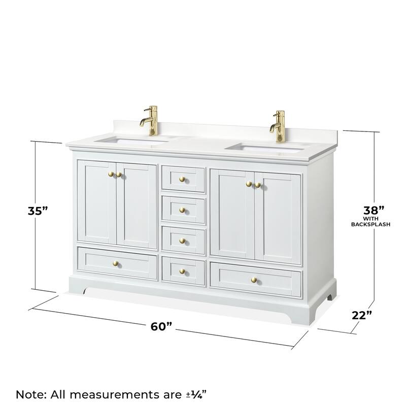 Wyndham Collection WCS202060D-QTZ-UNSMED Deborah 60" Free Standing