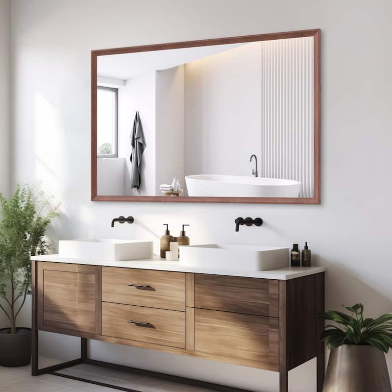 Oversized Modern Rectangle Bathroom Mirror