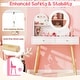 preview thumbnail 8 of 8, Gymax Kids Vanity Set w/ Lighted Mirror Princess Makeup Dressing Desk