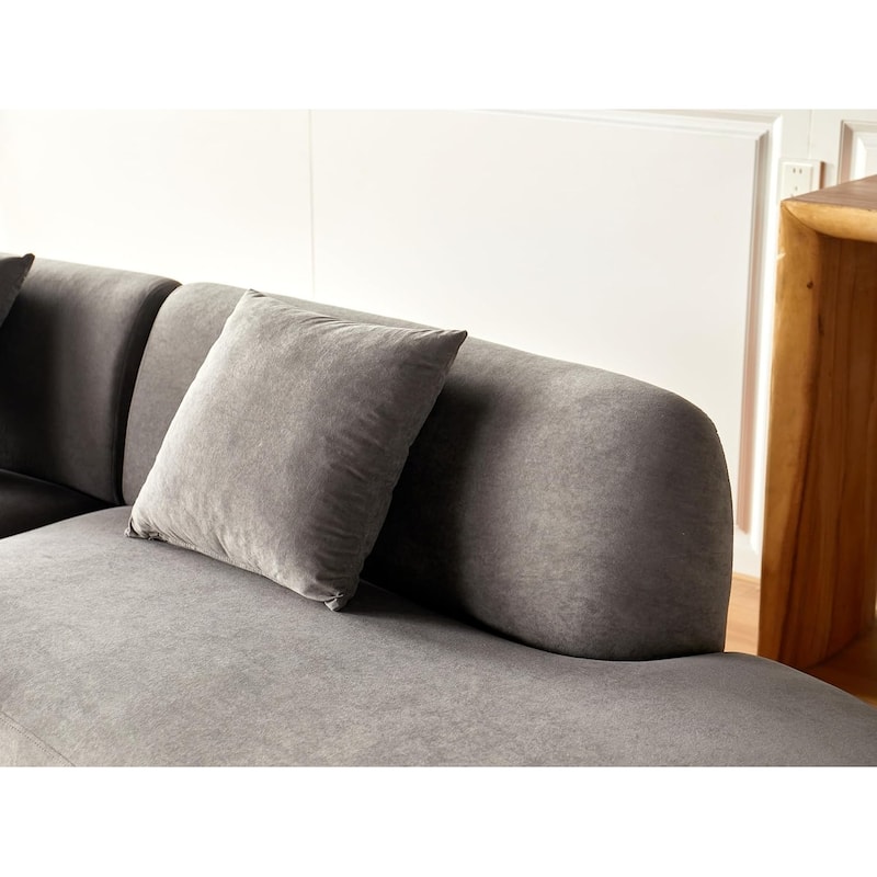 132.3 inch Large Half Moon Curved Sectional Sofa