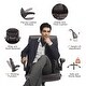 preview thumbnail 12 of 19, Ergonomic High Back Office Chair, Swivel Task Chair with Adjustable Flip-up Armrest, PU Leather Computer Desk Chairs with Wheels