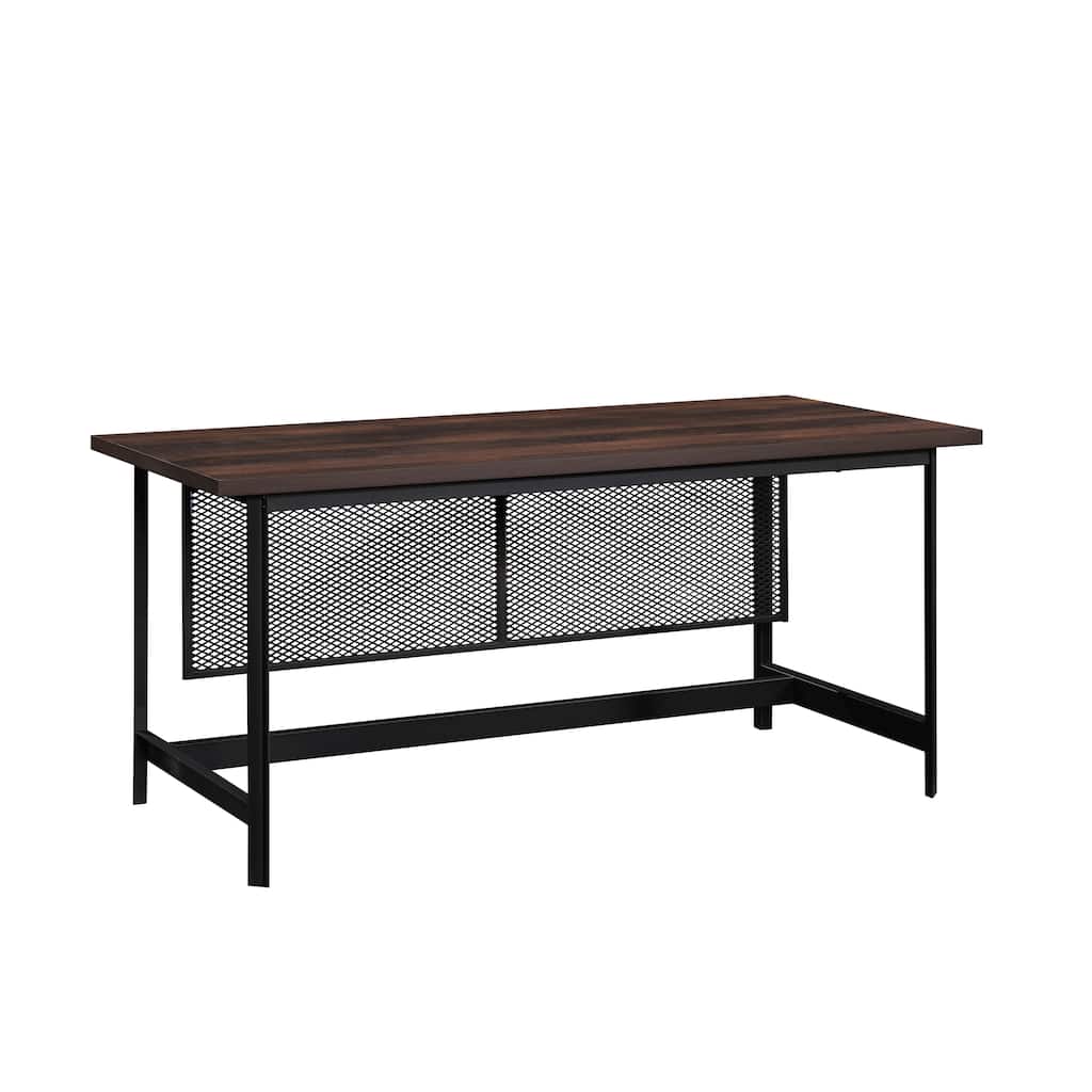 Engineered Wood Industrial Table Desk with Spacious Work Surface, Brown