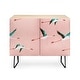 preview thumbnail 4 of 10, Deny Designs Flamingo Pink Credenza (Birch or Walnut, 2 Leg Options) Wood Finish - Wood/Birch - Black Legs