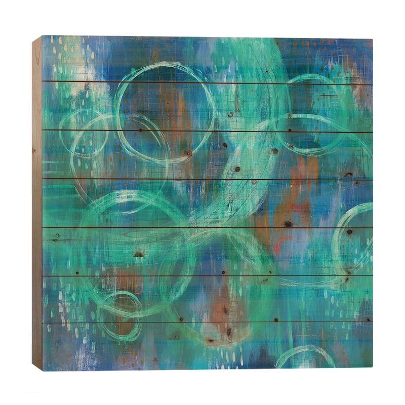Sky Fields Print On Wood by Melissa Averinos - Multi-Color - 26x26x1.5