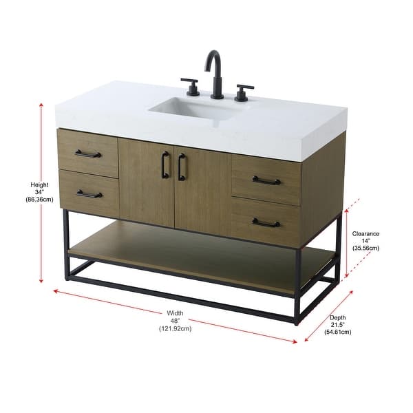 dimension image slide 1 of 12, Lennox 48 - 60 Inch Single Bathroom Vanity
