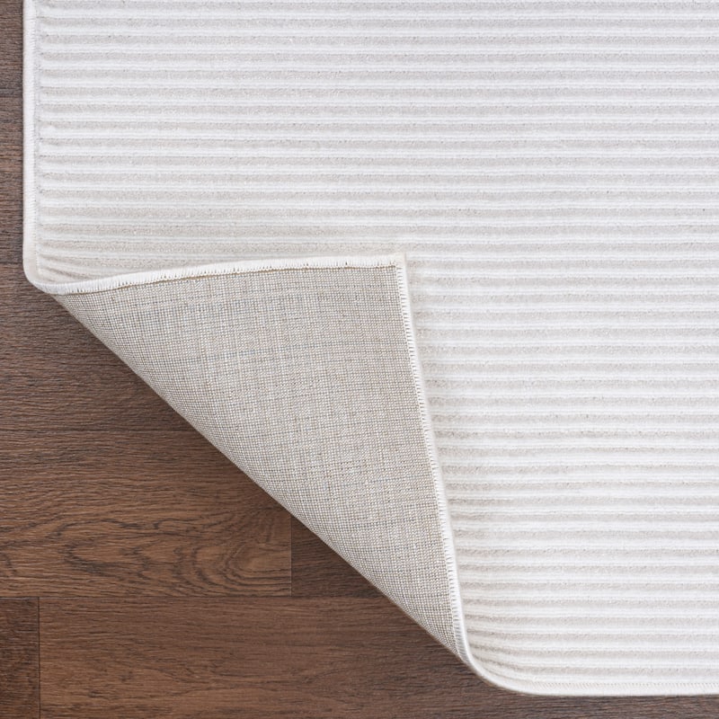 JONATHAN Y Athens Modern Minimalist Pinstripe High-Low Rug