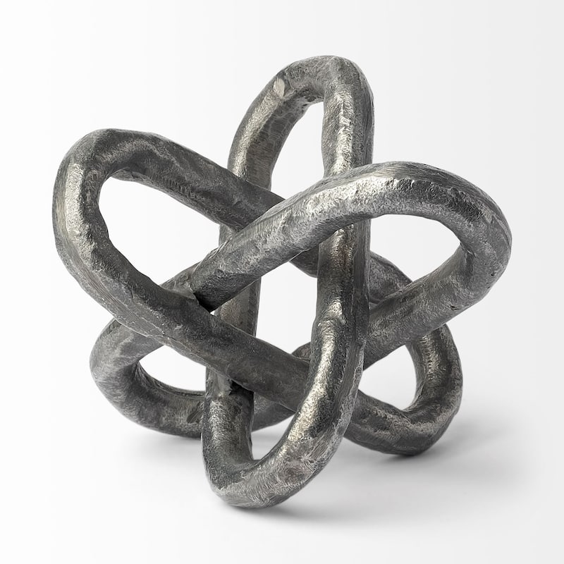 Silver Metal Chain Link Sculpture