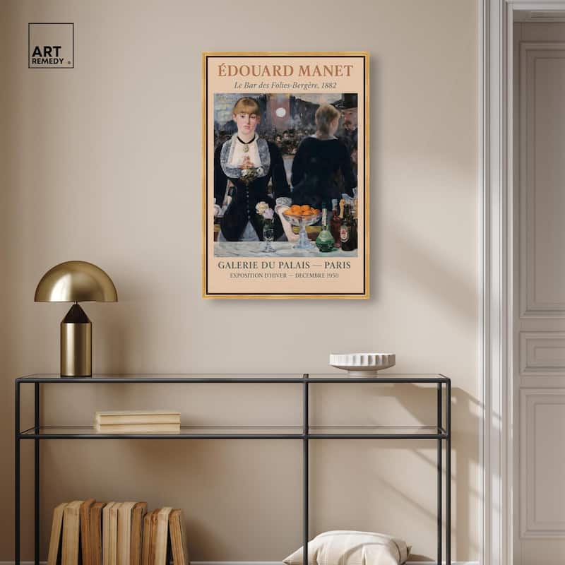 Manet's Famous Bar Canvas by Art Remedy