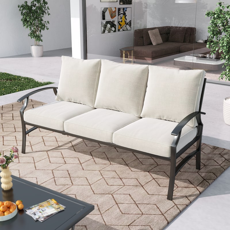 DREAMSIDEA Outdoor 3-Seat Sofa Armchair