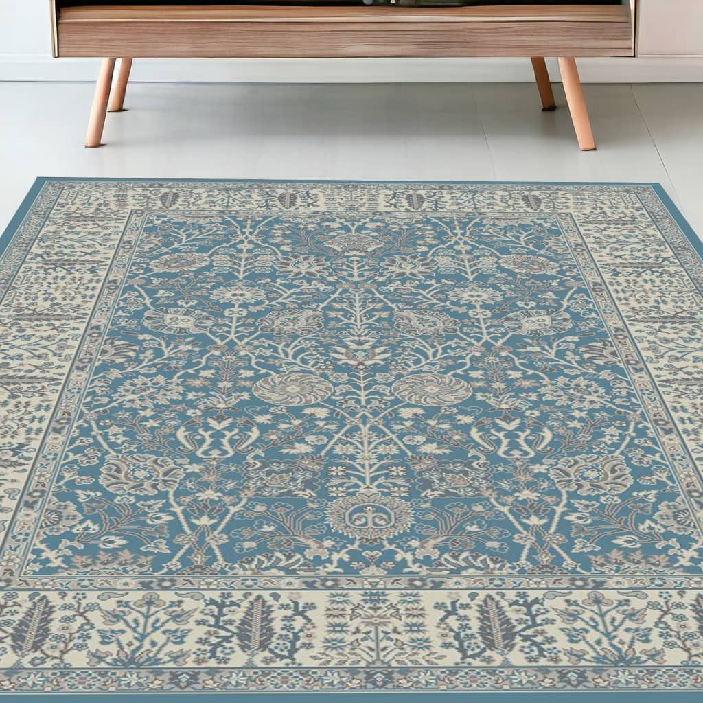 Guwaw Stain Resistant Woven Area Rug By HomeRoots - 91' X '63' X '0.4