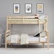 preview thumbnail 2 of 41, Twin Over Full Bunk Bed,Solid Wood Frame,High Guardrail,Safe for Kids