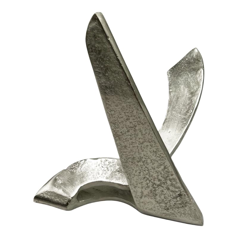 9 Inch Tall Decorative Handmade Aluminum Abstract Sculpture - 7 x 8 x 8.5 in