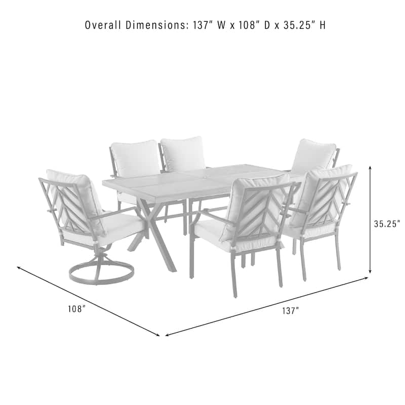 Crosley Otto 7Pc Outdoor Metal Dining Set