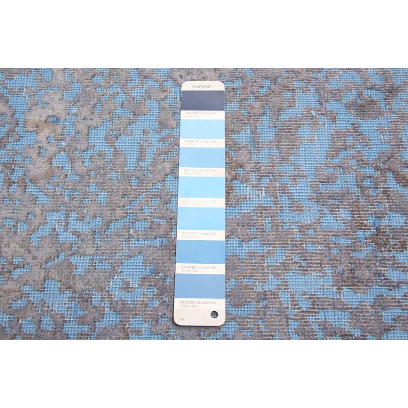 ECARPETGALLERY Hand-knotted Color Transition Sky Blue Wool Rug - 5'3 x 5'1