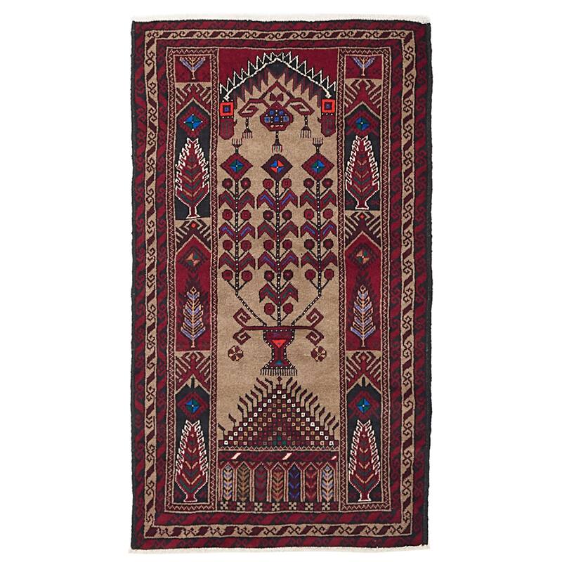ECARPETGALLERY Hand-knotted Teimani Tan Wool Rug - 3'4 x 5'10