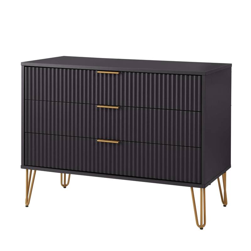 Manhattan Comfort Dumbo Modern 3 Drawer Bedroom Dresser