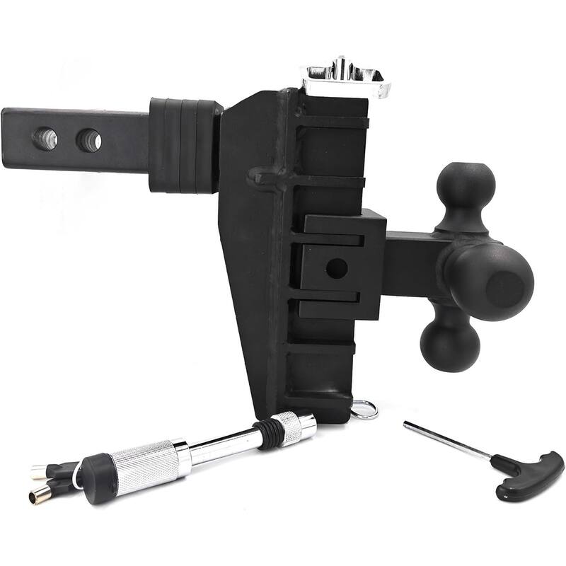 Ball Adjustable Trailer Hitch, Drop Ball Hitch Fits 2.5-Inch Receiver