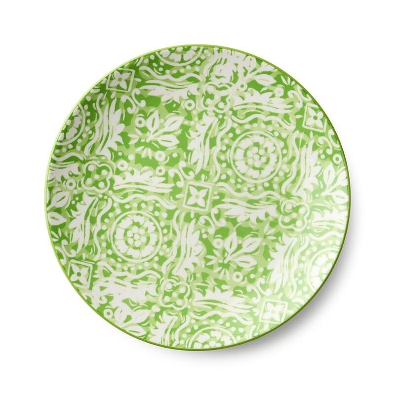 Certified International Pavillion 8.75" Salad/Dessert Plates, Set of 6 Assorted Designs - 8.75"L x 8.75"W x 1.00"H