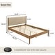 preview thumbnail 11 of 36, Roundhill Furniture Vichy 6-Piece Rattan Bedroom Set with Upholstered Bed, Dresser, Mirror, 2 Nightstands, and Chest