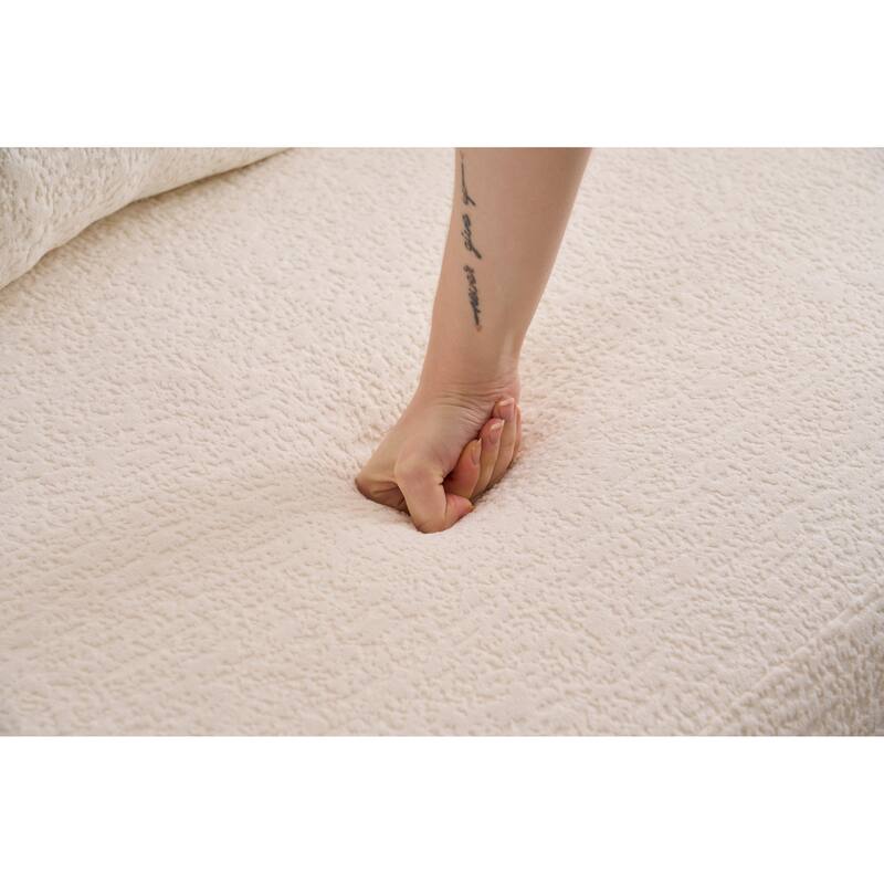 LY-049S Curved Modern Boneless Sofa Loveseat, Backrest Upgrade