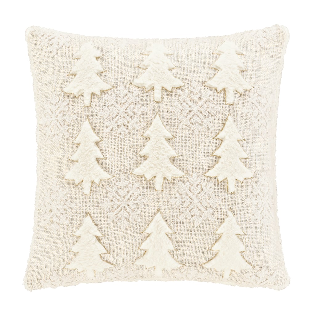 All That Glitters 18" Square Embellished Decorative Throw Pillow