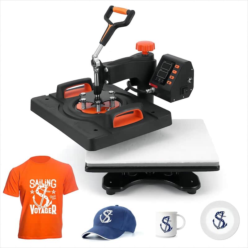 Heat Press Machine, 12" X 15" Professional Sublimation Machine, 6 in 1 Heat Press Machine for T-Shirts