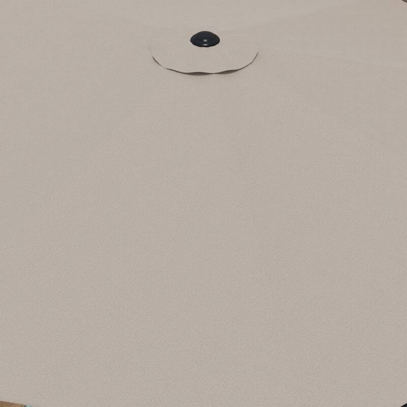 15 - foot Dual - sided Teal Outdoor Umbrella with LED: Durable Polyester Canopy, Sturdy Steel Frame