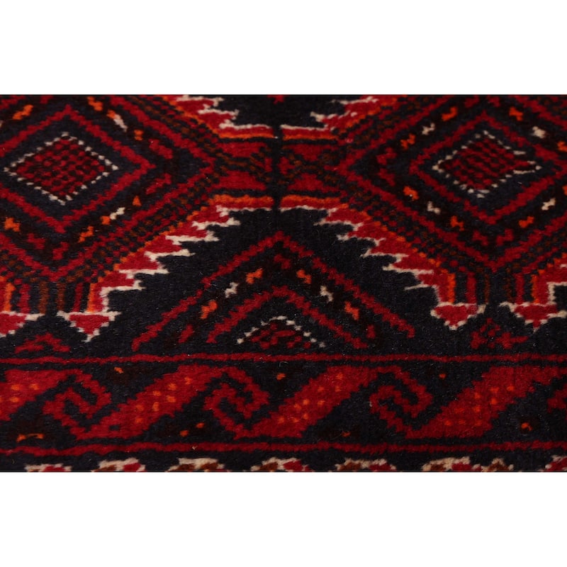 ECARPETGALLERY Hand-knotted Teimani Red Wool Rug - 2'11 x 5'9