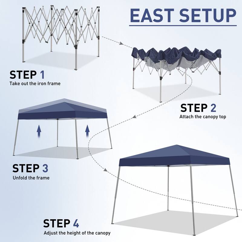 Ainfox 10 x 10ft Pop Up Canopy Tent Instant Shelter UV-protected Inclined Leg