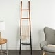 preview thumbnail 9 of 22, White, Brown or Black Wood Handmade Slanted Ladder with Wider Base and Ball Feet Brown