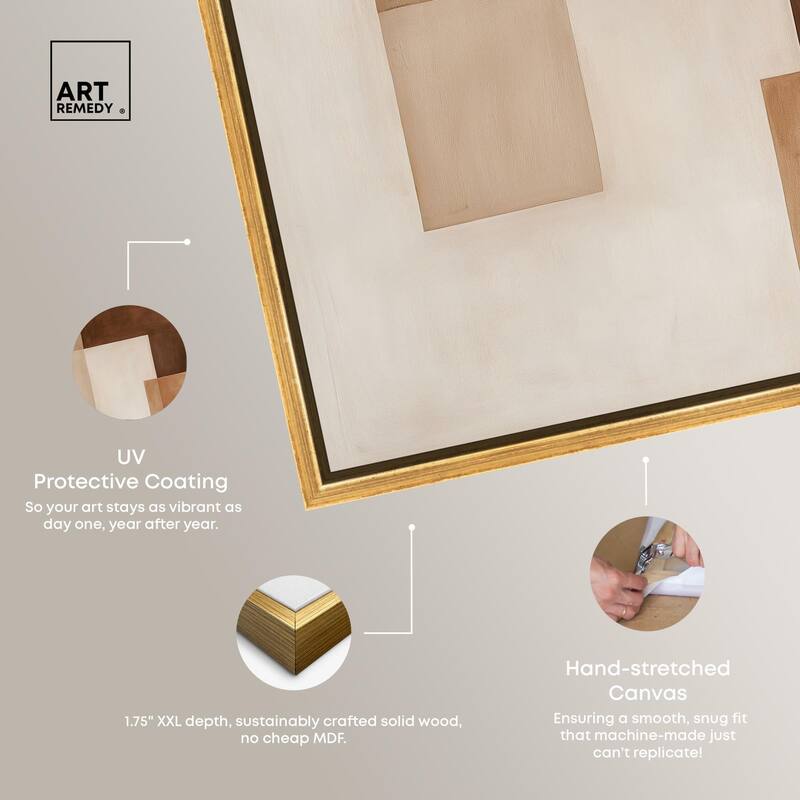Cream and Brown Panels II Canvas by Art Remedy
