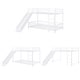 preview thumbnail 6 of 22, Metal Bunk Bed with Slide and Guardrails