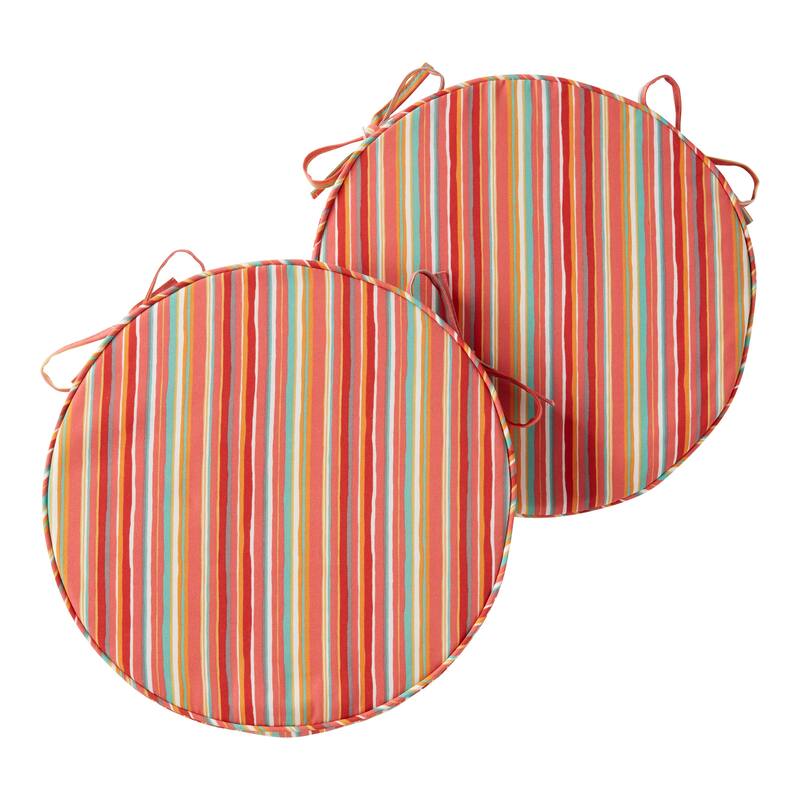 Greendale Home Fashions 18" Round Outdoor Chair Pad (Set of 2)