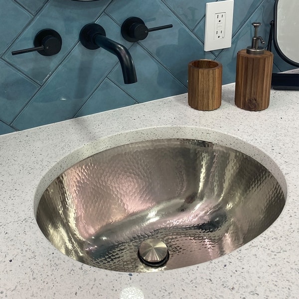 slide 2 of 11, Freud 19" Undermount Bathroom Sink in Nickel