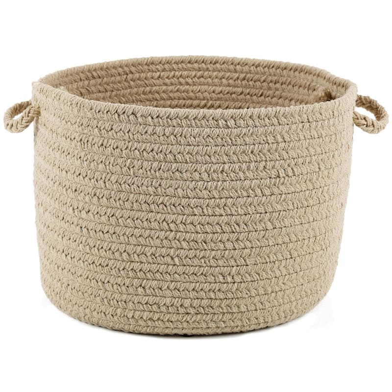 Happy Feet Woven Basket by Rhody Rug - Tan