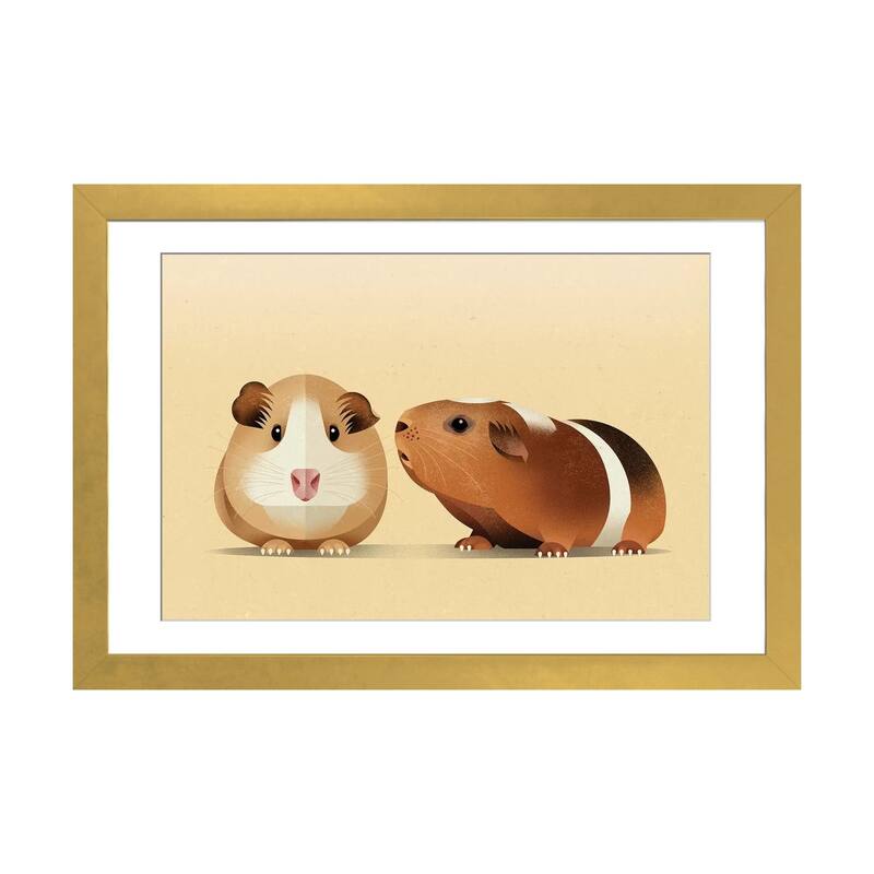 iCanvas "Guinea Pig" by Dieter Braun - Gold - 16x24x1