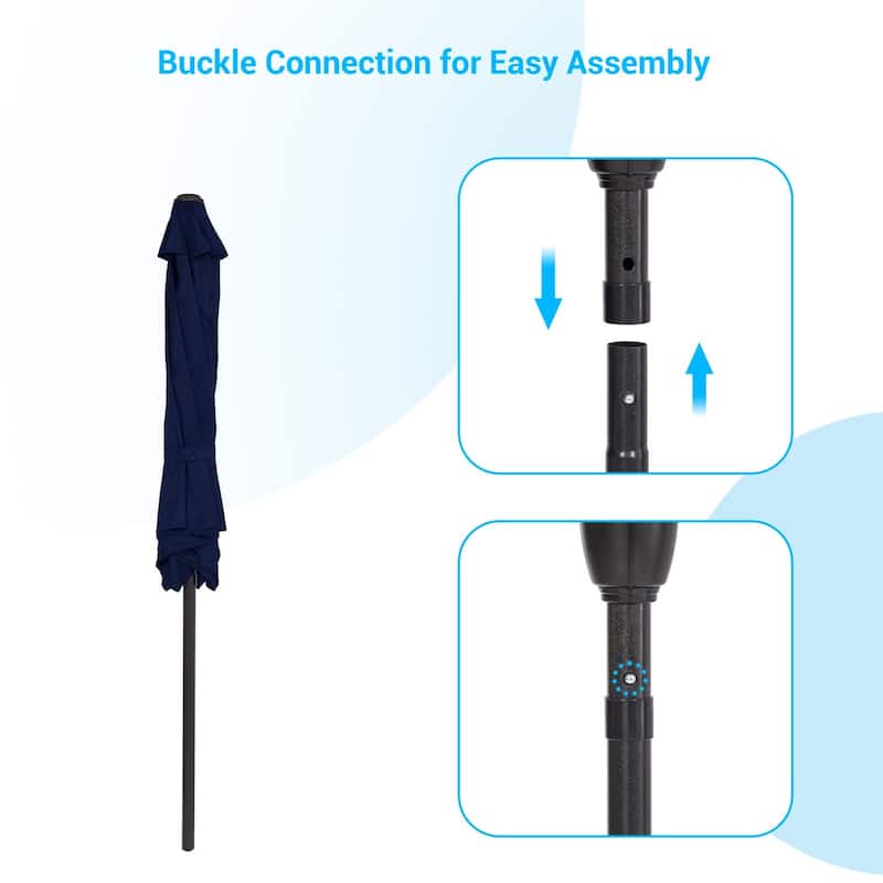 Bonosuki 7.5-foot Waterproof Sunshade Canopy Patio Umbrella