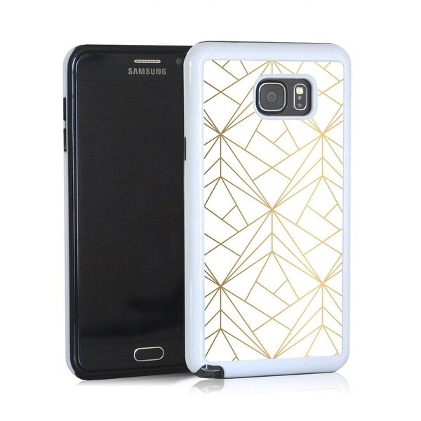 Lines In Gold Abstract Triangle Pattern On White For Note 5