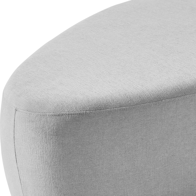 Bonnie 26"/43" W Chenille Small/ Oversized Triangular Cheese Ottoman