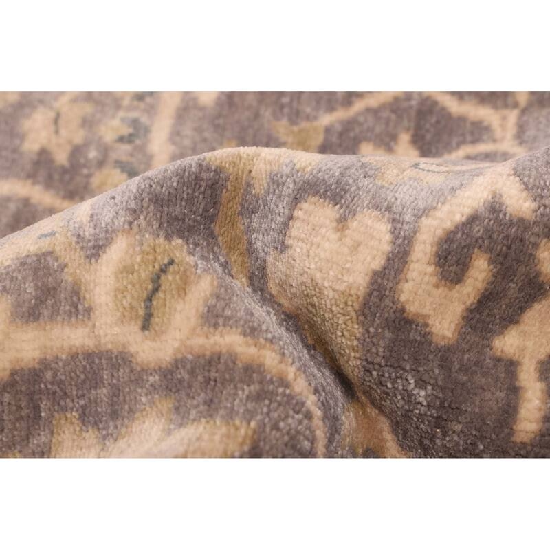 ECARPETGALLERY Hand-knotted Jules Serapi Dark Grey Wool Rug - 9'1 x 11'11