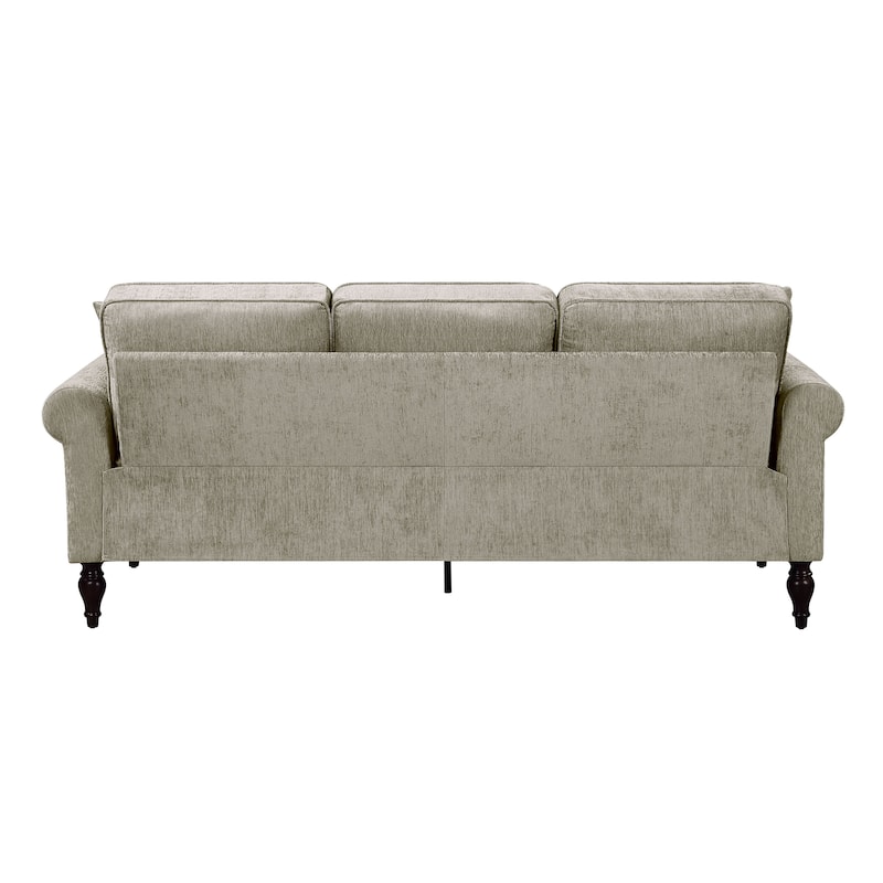 Igny Traditional Chenille Rolled Arms 2-Piece Living Room Set by Furniture of America
