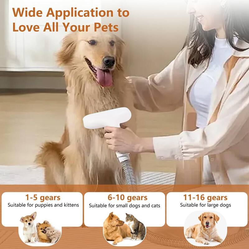5-in-1 Pet Grooming Vacuum for Shedding Pet Hair - N/A