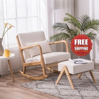 Small Rocking Footstool Oak Rocking Chair Rocking Chair Wooden Handmade Footstool - Bed Bath ...