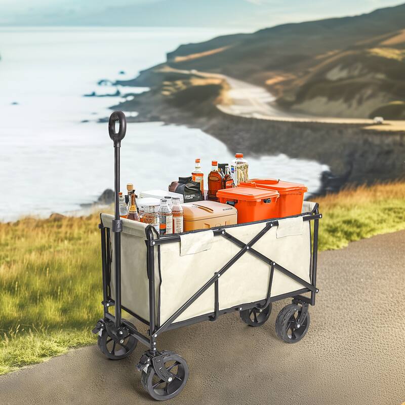 Foldable Heavy Duty Garden Camping Beach Cart Trolley Cart