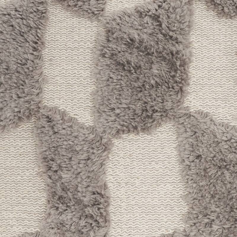 57 Grand by New Concept Washables Textured Geometric Indoor Throw Pillow , ( 18"X18" )