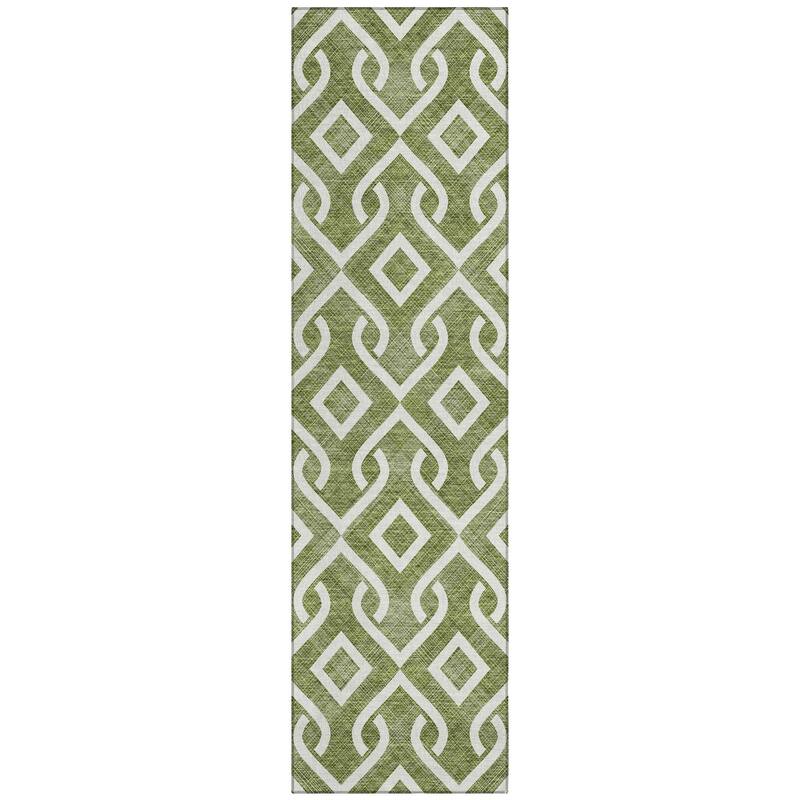 Machine Washable Indoor/ Outdoor Chantille Modern Trellis Rug