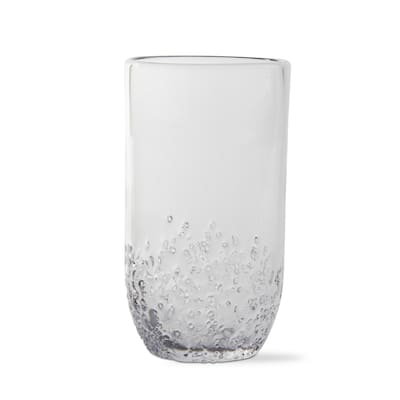 Clear Ice Tumbler Drinking Glasses - 18oz Capacity, Dishwasher Safe, Everyday Use, 6" H x 3.25" Dia