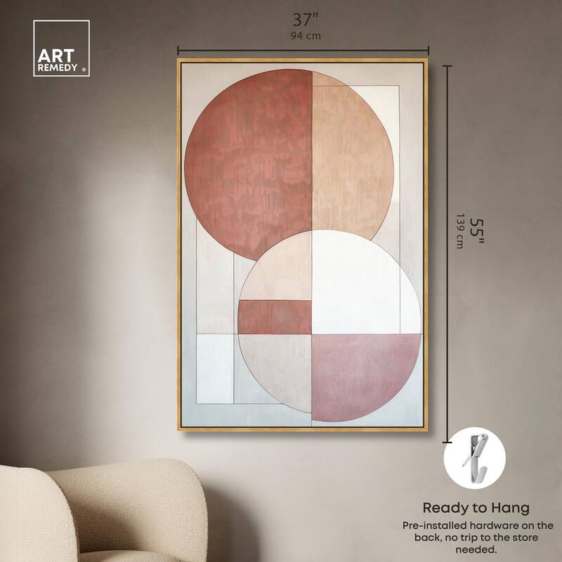 Modernist Circles I Canvas by Art Remedy