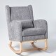 preview thumbnail 27 of 28, Reclining Glider Rocking Chair with Extendable Footrest, High Backrest & Side Storage Pocket