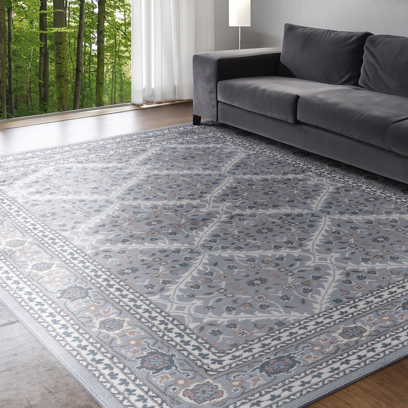 Carrington Traditional Oriental Indoor Area Rug - 7'6'' x 9'10'' - Grey